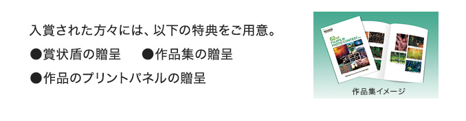 入賞された方々には、さまざまな特典をご用意