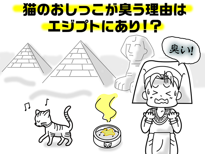 猫のおしっこが臭う理由はエジプトにあり？！