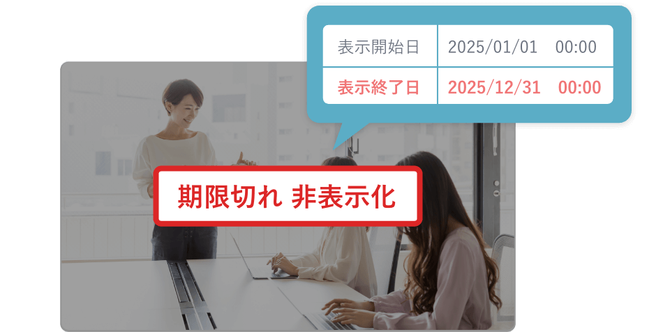 期限切れ 非表示化